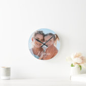 Mom Established Photo Gift ラウンド壁時計 (ホーム)