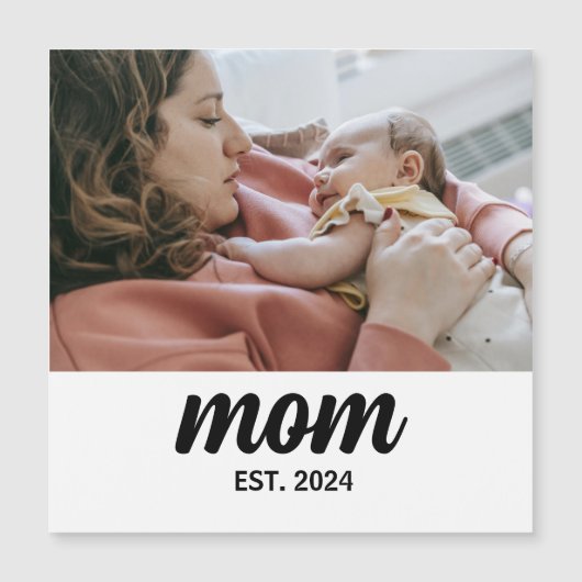 Mom Established Photo Gift Magnet (正面)