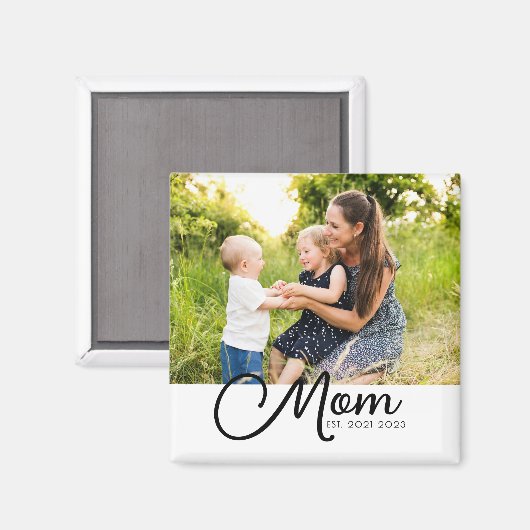 Mom Established Photo Gift Magnet マグネット (正面/裏面)
