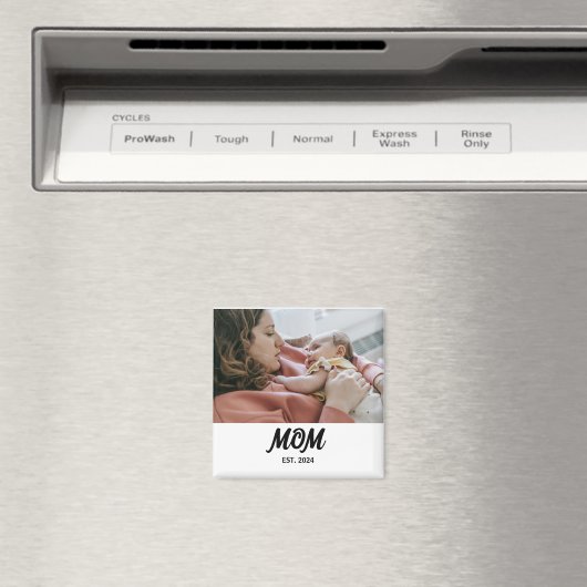 Mom Established Photo Gift Magnet マグネット (インサイチュ (食洗機))