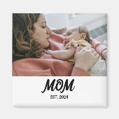 Mom Established Photo Gift Magnet マグネット (正面)