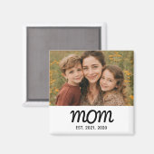 Mom Established Photo Gift Magnet マグネット (正面/裏面)