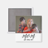 Mom Established Photo Gift Magnet マグネット (正面/裏面)