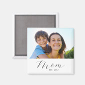 Mom Established Photo Gift Magnet マグネット (正面/裏面)