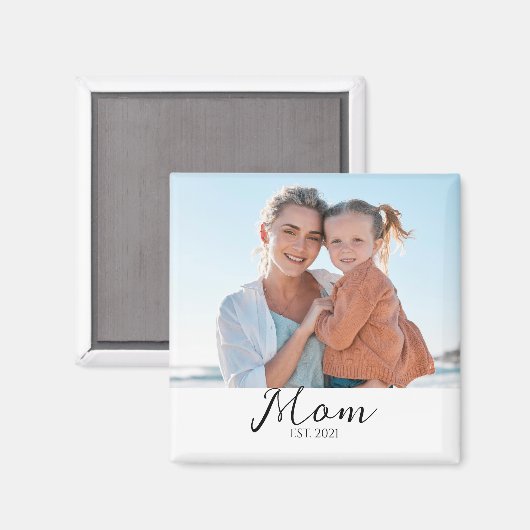 Mom Established Photo Gift Magnet マグネット (正面/裏面)