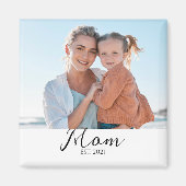 Mom Established Photo Gift Magnet マグネット (正面)