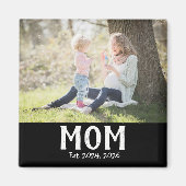 Mom Established Photo Gift Magnet マグネット (正面)