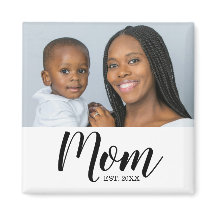 Mom Established Photo Gift Magnet