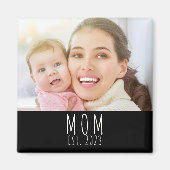 Mom Established Photo Gift Magnet マグネット (正面)
