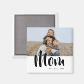 Mom Established Photo Gift Magnet マグネット (正面/裏面)