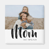 Mom Established Photo Gift Magnet マグネット (正面)