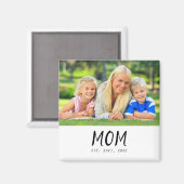 Mom Established Photo Gift Magnet マグネット (正面/裏面)