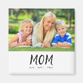 Mom Established Photo Gift Magnet マグネット (正面)