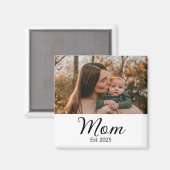 Mom Established Photo Gift Magnet マグネット (正面/裏面)