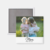 Mom Established Photo Gift Magnet マグネット (正面/裏面)