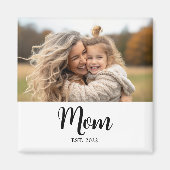 Mom Established Photo Gift Magnet マグネット (正面)