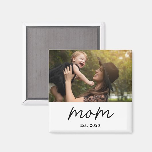 Mom Established Photo Gift Magnet マグネット (正面/裏面)