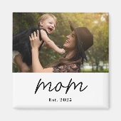 Mom Established Photo Gift Magnet マグネット (正面)
