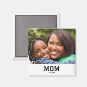 Mom Established Photo Modern Unique Gift マグネット (正面/裏面)