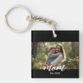 Mom Established Photo Mother's Day キーホルダー (正面)