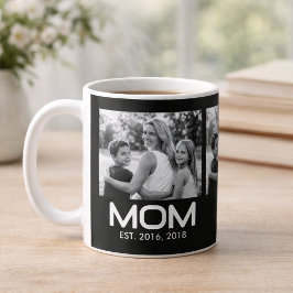 Mom Established Photo Mother's Day  コーヒーマグカップ