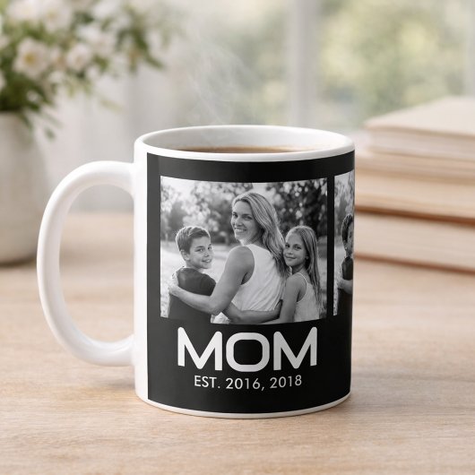 Mom Established Photo Mother's Day  コーヒーマグカップ