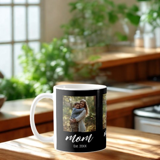 Mom Established Photo Mother's Day コーヒーマグカップ
