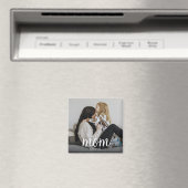 Mom Established Photo Mother's Day マグネット (インサイチュ (食洗機))