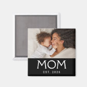 Mom Established Photo Mother's Day マグネット (正面/裏面)