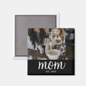 Mom Established Photo Mother's Day マグネット (正面/裏面)