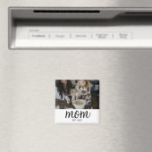 Mom Established Photo Mother's Day マグネット (インサイチュ (食洗機))