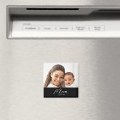 Mom Established Photo Mother's Day マグネット (インサイチュ (食洗機))