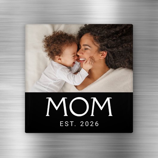 Mom Established Photo Mother's Day マグネット