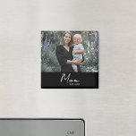 Mom Established Photo Mother's Day  マグネット<br><div class="desc">Celebrate the year she officially became a Mom with this stylish and thoughtful magnet. Featuring a modern, clean design, the word "Mom" is boldly displayed with "Est." followed by the customizable year. Your favorite mom photo completes the design in a large format that takes center stage. It's the perfect gift...</div>