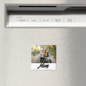 Mom Established Photo Mother's Day マグネット (インサイチュ (食洗機))