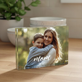 Mom Established Photo Mother's Day Acrylic Block フォトブロック