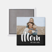 Mom Established Photo Mother's Day Magnet マグネット (正面/裏面)