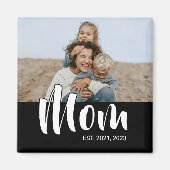 Mom Established Photo Mother's Day Magnet マグネット (正面)