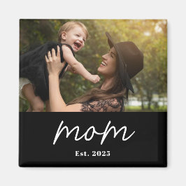 Mom Established Photo Mother's Day Magnet マグネット