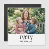 Mom Established Photo Mother's Day Magnetic Card (正面/裏面)