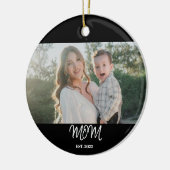 Mom Established, Photo, Script, Ceramic Ornament セラミックオーナメント (左)