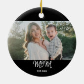 Mom Established, Photo, Script, Ceramic Ornament セラミックオーナメント (裏面)