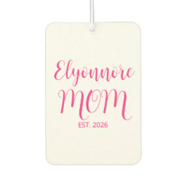Mom Established Pink Script Name  カーエアーフレッシュナー