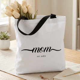 Mom Established Script カスタムイヤーマザー トートバッグ