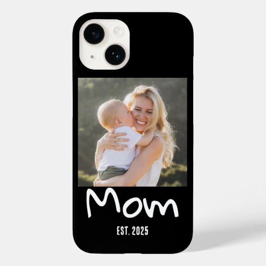 Mom Established Script ブラックフォト Case-Mate iPhoneケース (裏面)