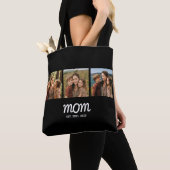 Mom Established Script ブラック 3枚の写真 トートバッグ (クローズアップ)
