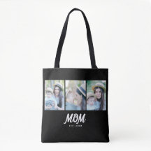 Mom Established Script ブラック 3枚の写真 トートバッグ
