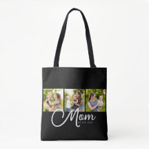 Mom Established Script ブラック 3 写真トートバッグ