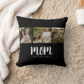 Mom Established Script ブラック 3 写真 クッション (ブランケット)