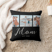 Mom Established Script ブラック 3 写真 クッション (ブランケット)